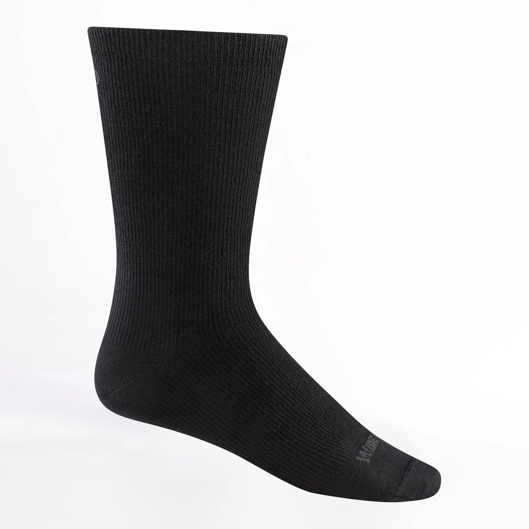 Wide Open Men's Solid Lightweight Crew Socks Black 9012